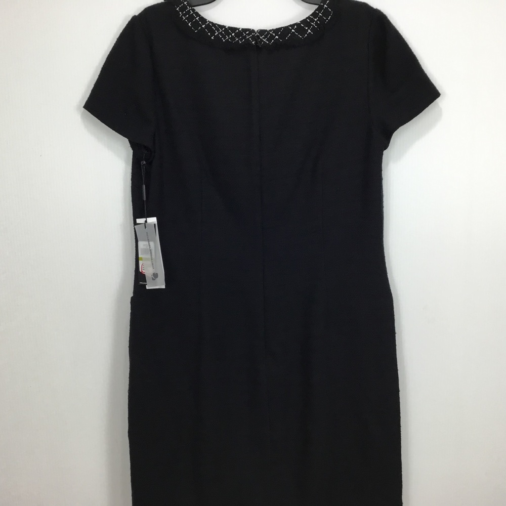 HP🛍 Karl Lagerfeld Black Sheath Tweed Dress 14 - Picture 9 of 10